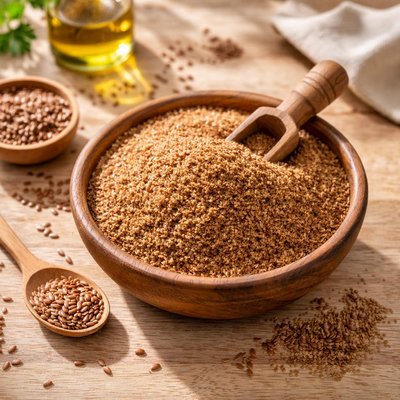 Ground brown flaxseed