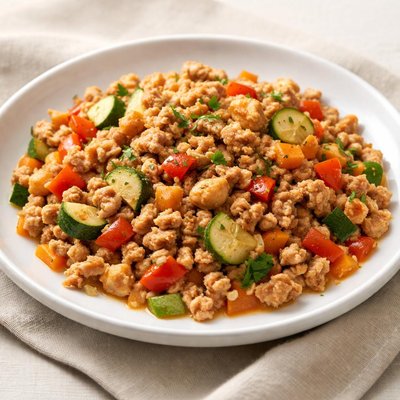 Ground chicken with vegetables