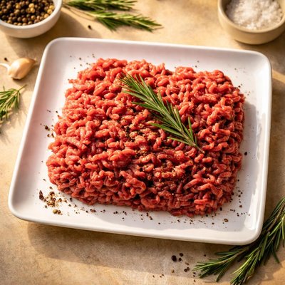 Ground deer meat