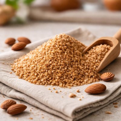 Ground dry roasted almonds