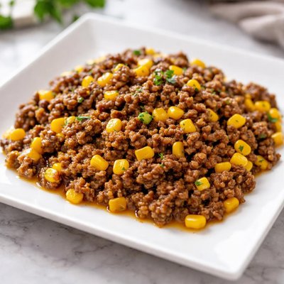 Ground meat with corn