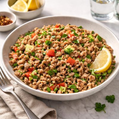 Ground meat with grains