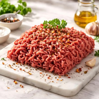 Ground meat with seasoning