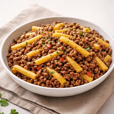 Ground meat with yellow beans