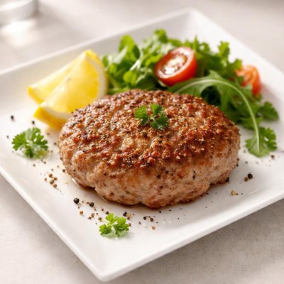 Ground pork patty