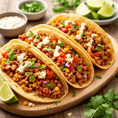 Ground pork taco