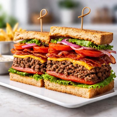 Ground round club sandwich