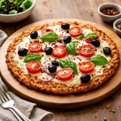 Ground turkey meat pizza crust