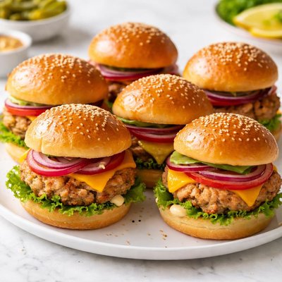 Ground turkey sliders