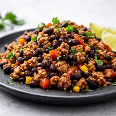 Ground turkey with black beans