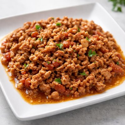 Ground turkey with sauce