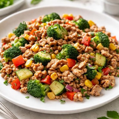 Ground turkey with vegetables