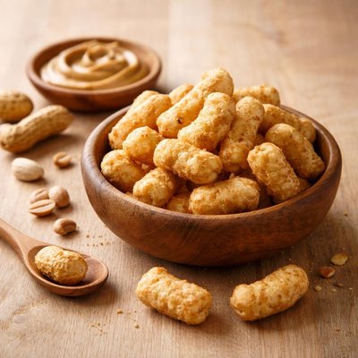 Grounded peanut snack