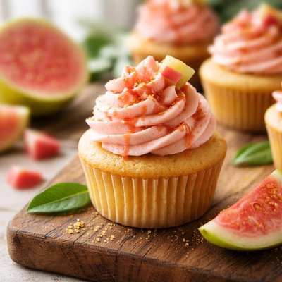 Guava cupcake