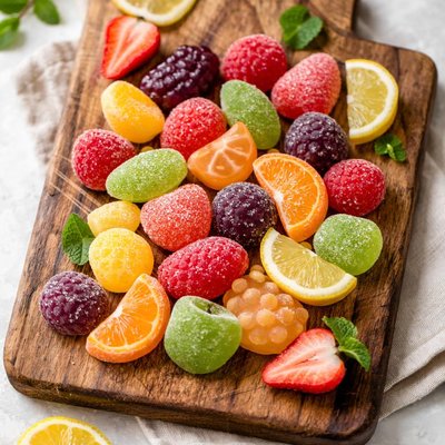 Gummy fruit
