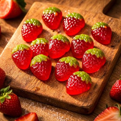 Gummy strawberries