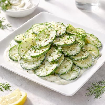 Gurkensalat mit rahm