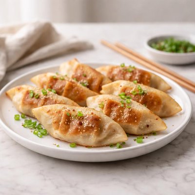 Gyozas with sauce