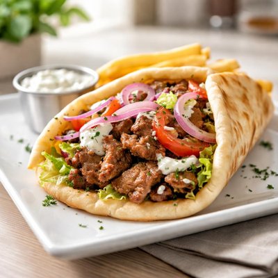 Gyros pita sandwich
