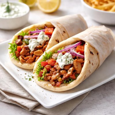 Gyros with pita bread