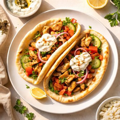 Gyros with pita chicken