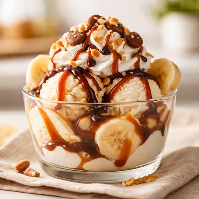 Haag n daaz drizzlin banana splot sunday