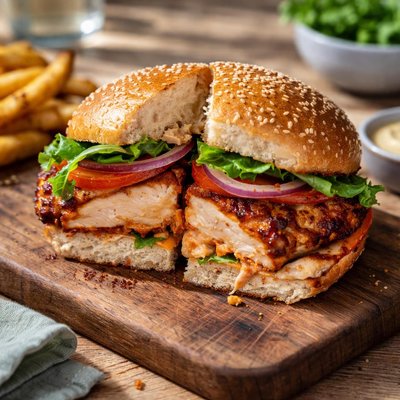 Half a chicken burger from nandos