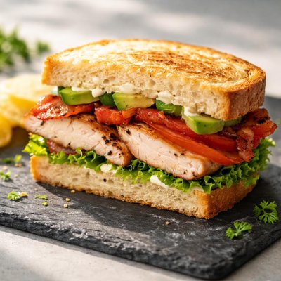 Half a chicken sandwhich