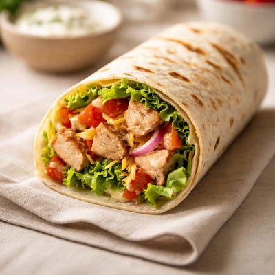 Half a chicken wrap