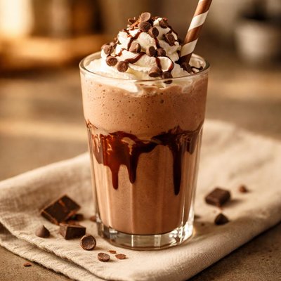 Half a chocolate milk shake