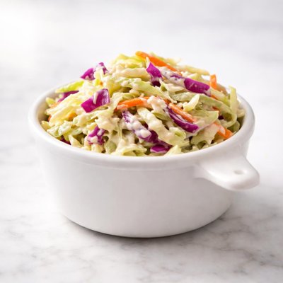 Half a cup of coleslaw