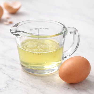 Half a cup of egg whites and one egg