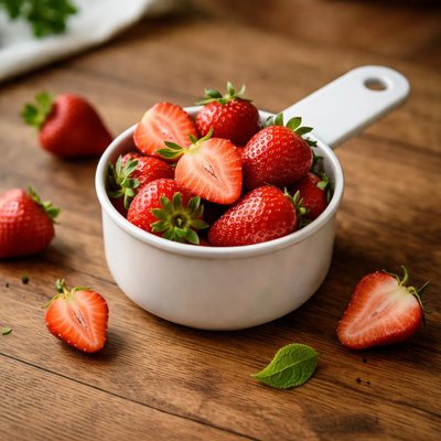 Half a cup of strawberries