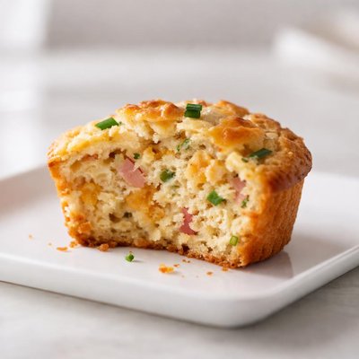 Half a savory muffin