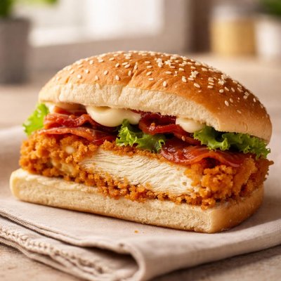 Half a zinger supreme from kfc