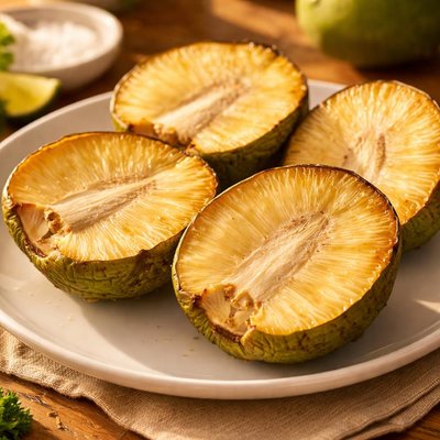 Half boild breadfruit