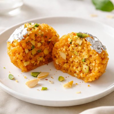 Half boondi ka laddoo