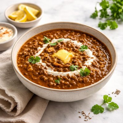 Half bowl of dal makhani