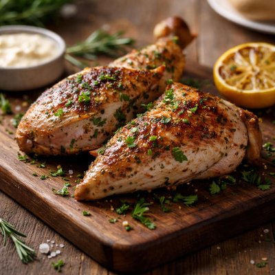 Half chicken no skin