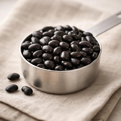 Half cup black beans