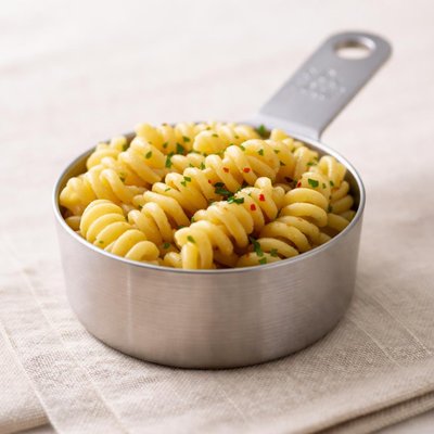 Half cup of fussilli pasta