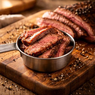 Half cup of sliced tri tip