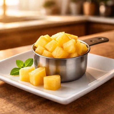 Half cup pineapple