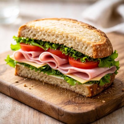 Half ham sandwich
