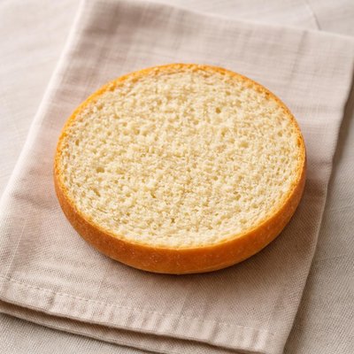 Half hamburger bun