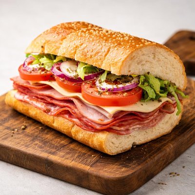 Half of a italian sub