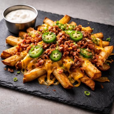 Half order chilis texas cheese fries