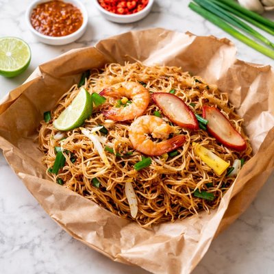 Half packet fried bee hoon