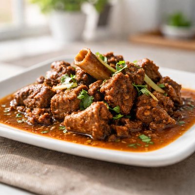 Half plate  coocked mutton cheema