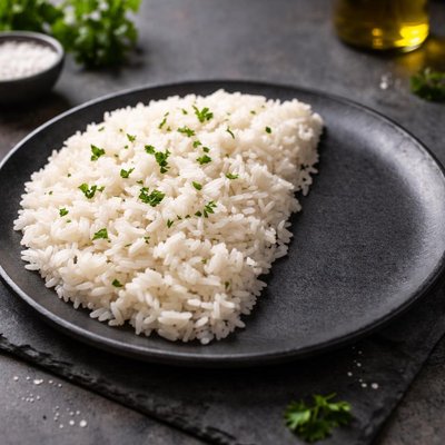 Half plate white rice